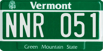VT license plate NNR051