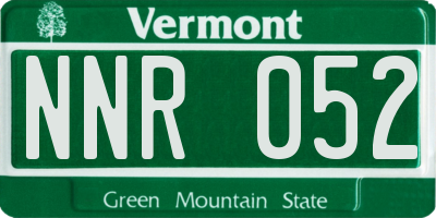 VT license plate NNR052