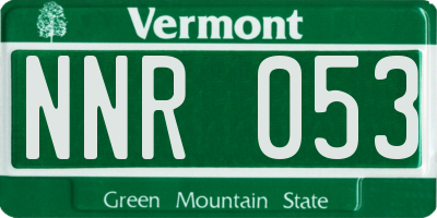 VT license plate NNR053