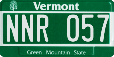 VT license plate NNR057