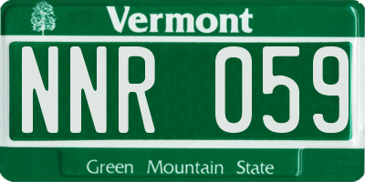 VT license plate NNR059