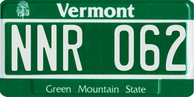 VT license plate NNR062