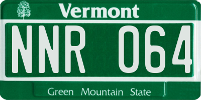 VT license plate NNR064