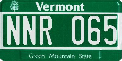 VT license plate NNR065