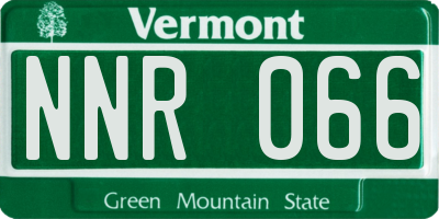 VT license plate NNR066