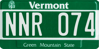 VT license plate NNR074