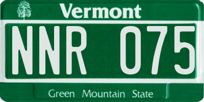 VT license plate NNR075