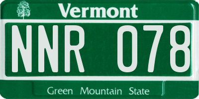 VT license plate NNR078