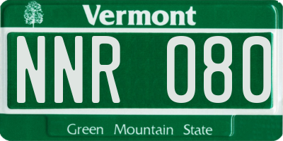 VT license plate NNR080