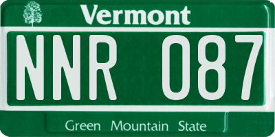 VT license plate NNR087