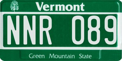VT license plate NNR089