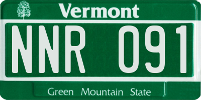 VT license plate NNR091
