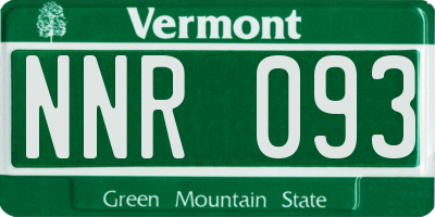 VT license plate NNR093