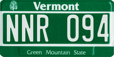 VT license plate NNR094