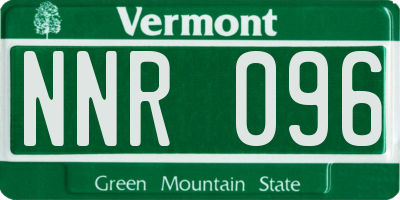 VT license plate NNR096
