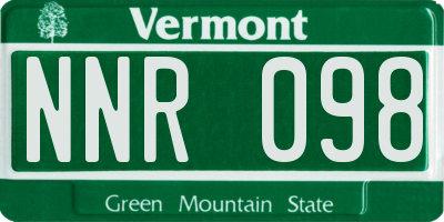 VT license plate NNR098