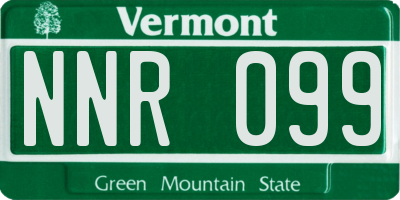 VT license plate NNR099