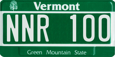 VT license plate NNR100
