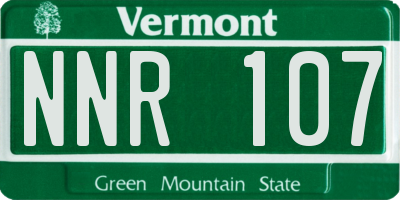 VT license plate NNR107