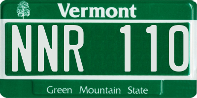 VT license plate NNR110