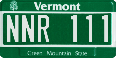 VT license plate NNR111