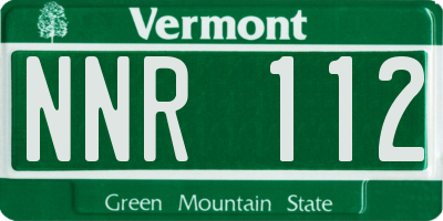 VT license plate NNR112