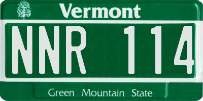 VT license plate NNR114