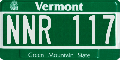 VT license plate NNR117