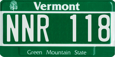 VT license plate NNR118