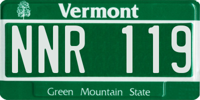 VT license plate NNR119