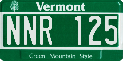 VT license plate NNR125