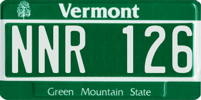 VT license plate NNR126