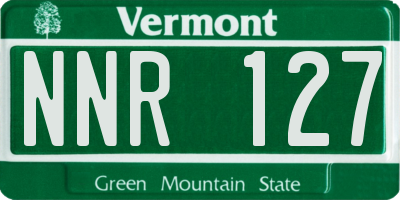 VT license plate NNR127
