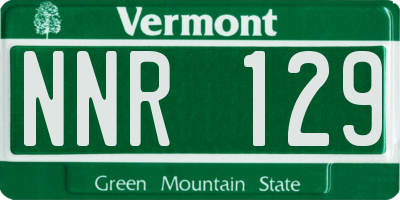 VT license plate NNR129
