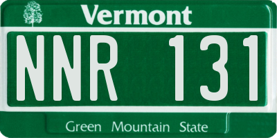 VT license plate NNR131