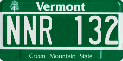 VT license plate NNR132