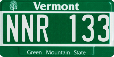 VT license plate NNR133