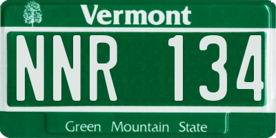 VT license plate NNR134