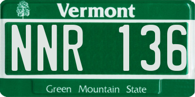VT license plate NNR136