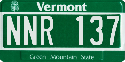 VT license plate NNR137
