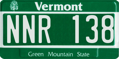 VT license plate NNR138