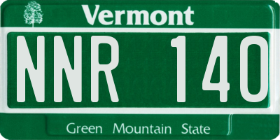 VT license plate NNR140