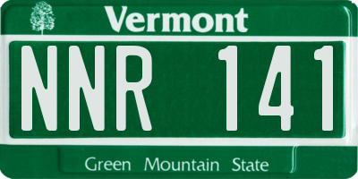 VT license plate NNR141