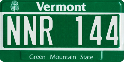 VT license plate NNR144