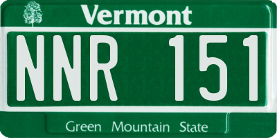 VT license plate NNR151