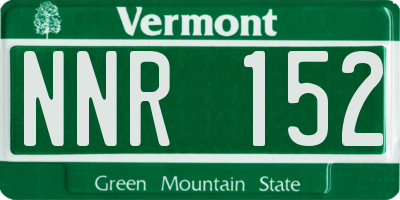 VT license plate NNR152