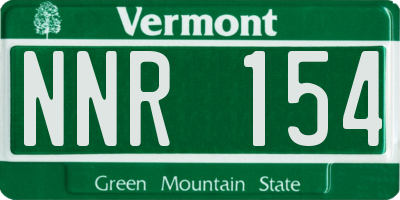 VT license plate NNR154
