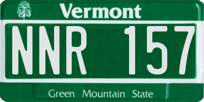 VT license plate NNR157