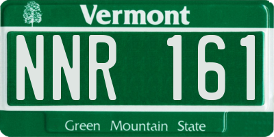 VT license plate NNR161