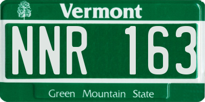 VT license plate NNR163